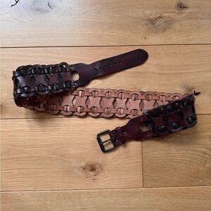 Equal Hands Allison genuine leather explorer belt in brown